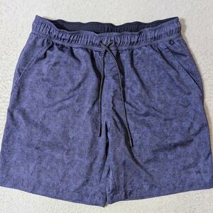 Fish Hippie Shaker Shorts Men's Large 30x8" Lined Palms Blue Athleisure Beach